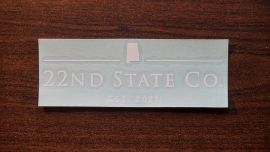 22nd State Logo- Transfer Sticker (2" x 5.5")